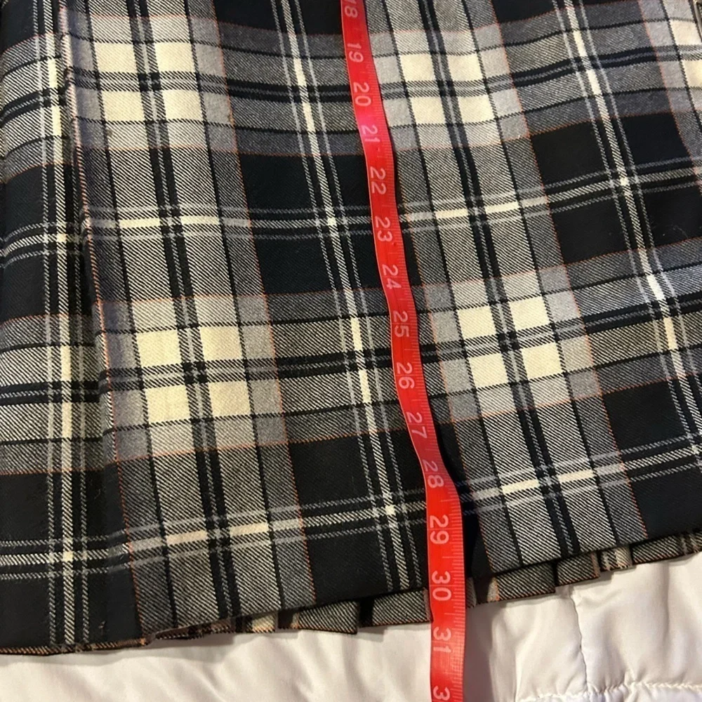 Aljean of Canada 70's  Vintage PLAID Kilt Pleated Wool Midi Blanket Skirt
